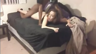 Interracial Blowjob with Huge BBC on Hidden Cam