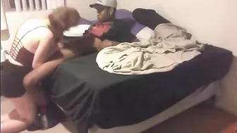 Interracial Blowjob with Huge BBC on Hidden Cam