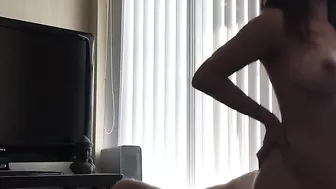 Busty Asian Cowgirl Rides Hidden Cam for Creamy Moans