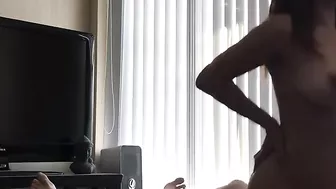 Busty Asian Cowgirl Rides Hidden Cam for Creamy Moans