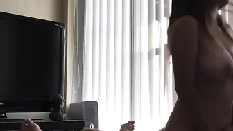 Busty Asian Cowgirl Rides Hidden Cam for Creamy Moans