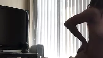 Busty Asian Cowgirl Rides Hidden Cam for Creamy Moans