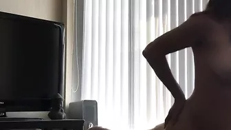 Busty Asian Cowgirl Rides Hidden Cam for Creamy Moans