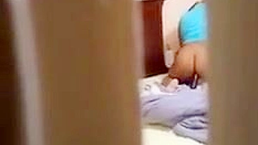 Spying on My Roommate Hidden Cam Masturbation with Big Ass and Dildo