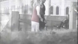 Exhibitionist Interracial Couple Fucks Outdoor with Hidden Cams