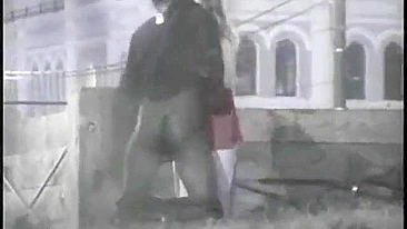 Exhibitionist Interracial Couple Fucks Outdoor with Hidden Cams