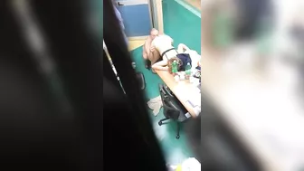 Sexy Co-Workers Caught on Hidden Cam! Amateur MILFs in Office Action