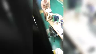 Sexy Co-Workers Caught on Hidden Cam! Amateur MILFs in Office Action