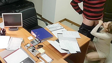 Exposed! Hot Blonde Secretary Doggy Style with Boss in Hidden Cam Office Sex