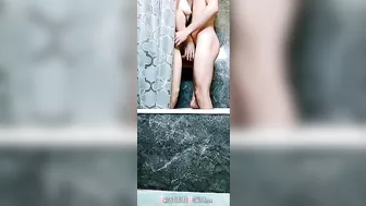 Gym GF Shower Sex with Amateur Brunette Eating Pussy & Moaning in Homemade Porn