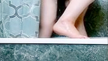 Gym GF Shower Sex with Amateur Brunette Eating Pussy & Moaning in Homemade Porn