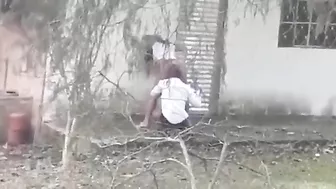 Outdoor Amateur Brunettes Caught Fucking in Public