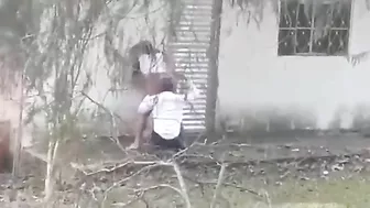 Outdoor Amateur Brunettes Caught Fucking in Public