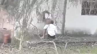 Outdoor Amateur Brunettes Caught Fucking in Public