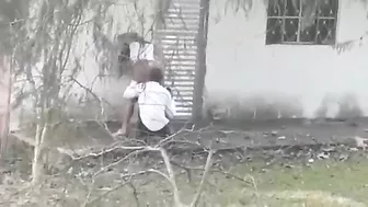 Outdoor Amateur Brunettes Caught Fucking in Public