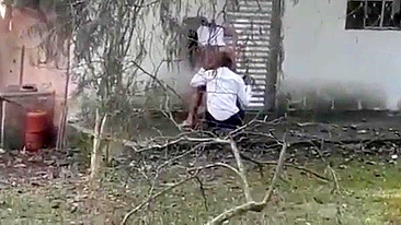 Outdoor Amateur Brunettes Caught Fucking in Public