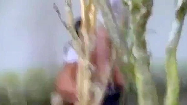 Outdoor Amateur Brunettes Caught Fucking in Public