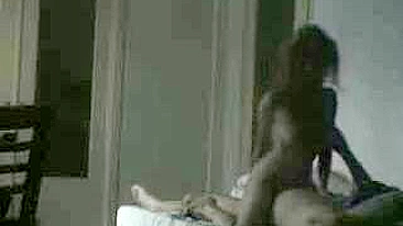 Ride 'Em Cowgirl! Hidden Cam Captures Big Tits & Booty Call