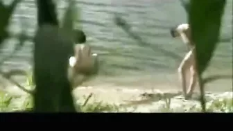 Exhibitionist Teens Fuck in Public - Hidden Cam Captures Amateur Brunettes Outdoors