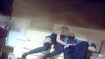 Spy on Hidden Interracial Blowjob with Big Cocks & Moaning