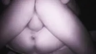 Spy on Chubby BBW Hidden Cam Creampie with ExGF Sister