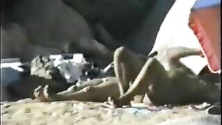 MILF Wife Gets Caught by Voyeur in Public Beach Fun
