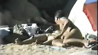 MILF Wife Gets Caught by Voyeur in Public Beach Fun