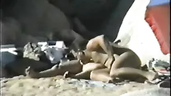 MILF Wife Gets Caught by Voyeur in Public Beach Fun