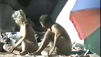 MILF Wife Gets Caught by Voyeur in Public Beach Fun