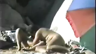 MILF Wife Gets Caught by Voyeur in Public Beach Fun