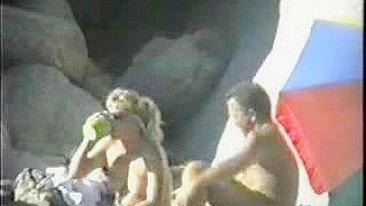 MILF Wife Gets Caught by Voyeur in Public Beach Fun