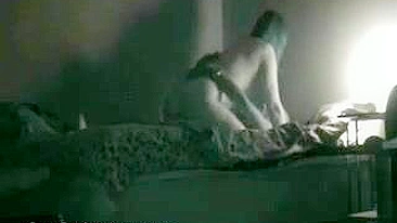 Black Lover Caught on Hidden Cam - Wife Secret Creampie Orgasm