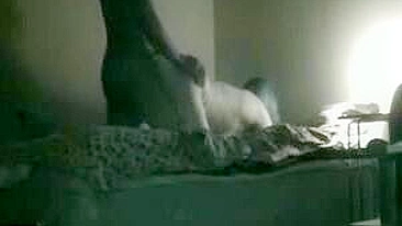 Black Lover Caught on Hidden Cam - Wife Secret Creampie Orgasm