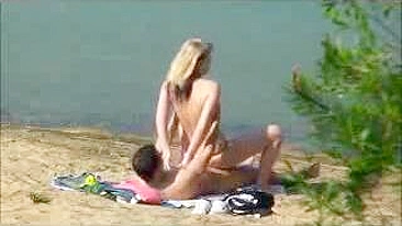 Spy on Blonde GF Amateur Hidden Cam Sex at Lake