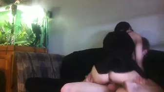 Brunette Babe Rides Cowgirl Style on Hidden Cam