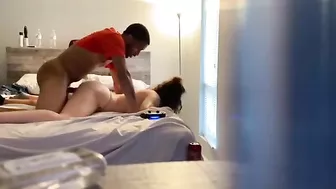 Interracial Porn Star Hidden Cam Closet Sex with BBC and Big Booty Doggy Style