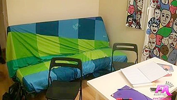 Latina Schoolgirl Hidden Cam Facial with Big Tits and Amateur Flavor