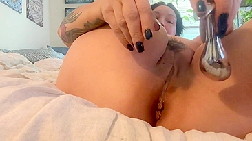 Massive BBW Masturbates with Dildo in Homemade Anal Amateur Video