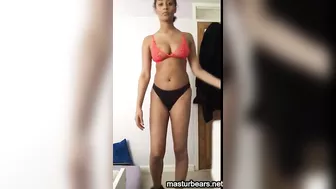 Amateur Ebony Babe Masturbates with Hairy Pussy and Toy