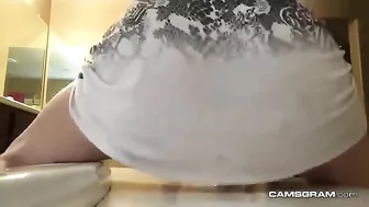 Amateur Masturbates with Dildo on Webcam and Squirt