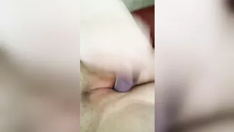 Amateur Creamy Pussy Masturbates with Dildo & Orgasms on Homemade Sex Toys