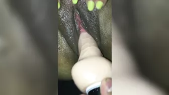 Amateur Ebony Couple Homemade Masturbation with Sex Toys & Wet Pussy