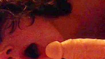 Amateur Brunette Blows Herself with Dildos in Homemade Masturbation Sex Toy Video