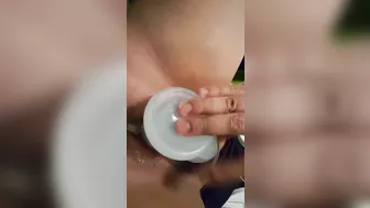 Massive Pussy Masturbates with Huge Dildo in Homemade Sex Toy Video