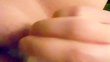 Massive Pussy Masturbates with Huge Dildo in Homemade Sex Toy Video