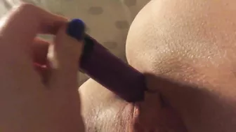 Horny Wife Solo Masturbation with Vibrator & Dildo / Amateur Homemade Porn