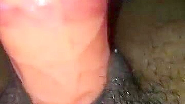 Amateur Ebony Masturbates with Dildo in Homemade Selfie