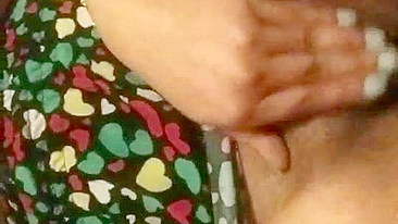 Amateur Brunette Teases Small Tits in Homemade Masturbation Selfie
