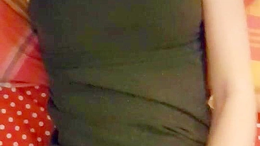 Self-Pleasure with Small Tits & Thin Body - Amateur Brunette Masturbates with Dildo