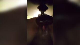 Amateur Masturbates with Big Dildo & Gaping Pussy in Homemade Video